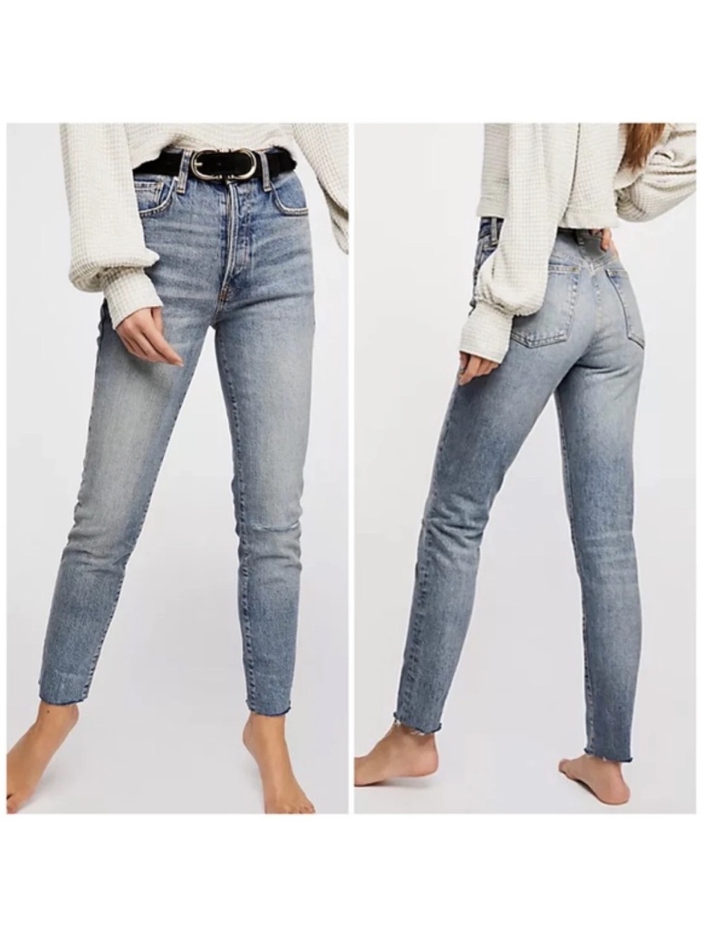 We The Free People Stella Skinny Fit Always Blue
Jeans Distressed knee size 30.